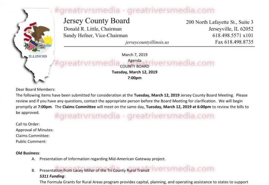 Jersey County Board Meets Tonight